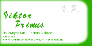 viktor primus business card